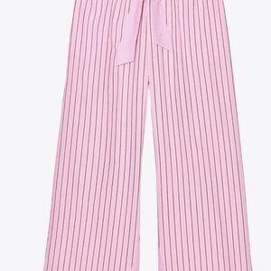 Zara Pink Pinstripe Wide-Leg Pants